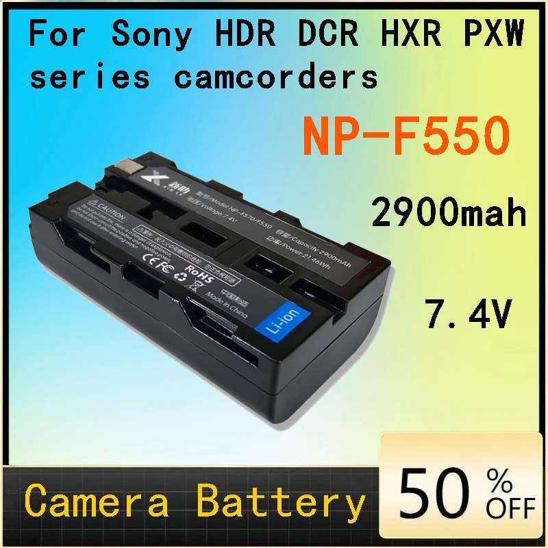

NP-F550 2900mAh Camera Battery for Sony NP-F330 NP-F530 NP-F550 NP-F570 NP-F730 NP-F750 Sony HDR DCR HXR PXW Series Camcorders