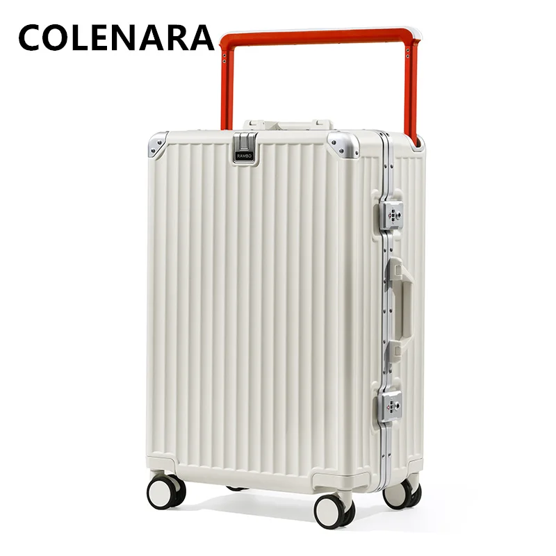 COLENARA High Quality Suitcase PC Boarding Box 28 Inches Large Capacity Aluminum Frame Trolley Case 24\