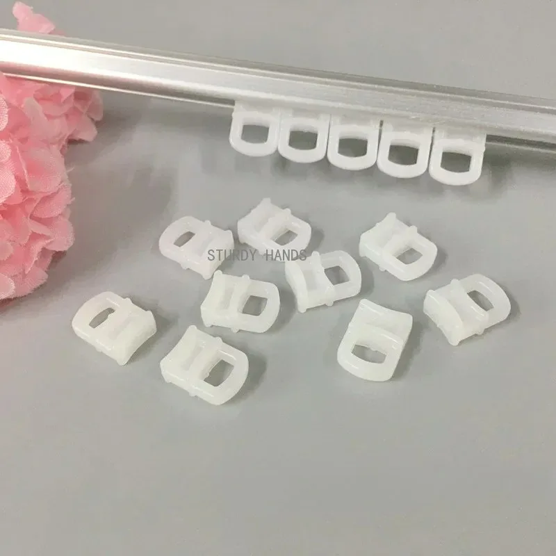 10 pieces of plastic car curtain track pulley nano micro universal curtain hook window decoration hardware accessories