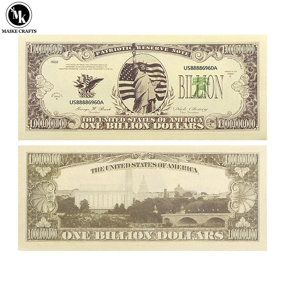 

US Statue of Liberty Banknotes One Billion Dollars Paper Money with UV and Serial Number Commemorative Collection Holiday Gifts