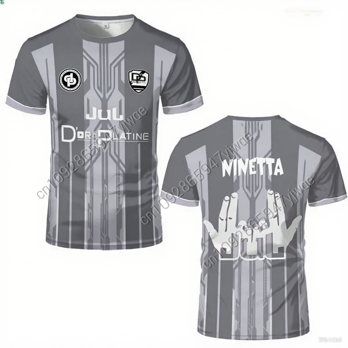 90 minuten juli Maillot Toto Et Ninetta Jerseys Dames Rap Cultuur Grafische T-shirts Ademend voetbalshirt Paar outfits