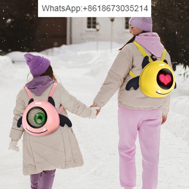 Puzzle little devil luminous LED children's backpack luminous backpack