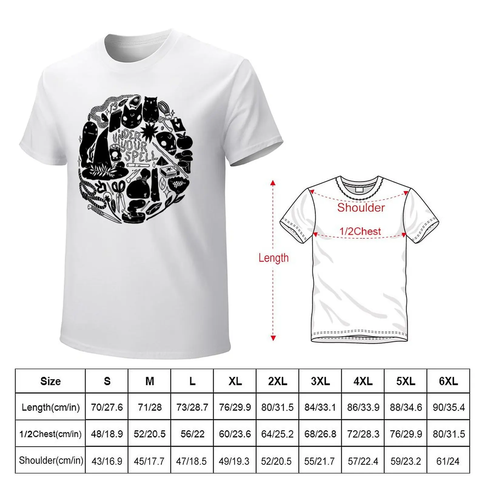 Under Your Spell T-Shirt graphics tops summer tops heavyweights oversized t shirt men