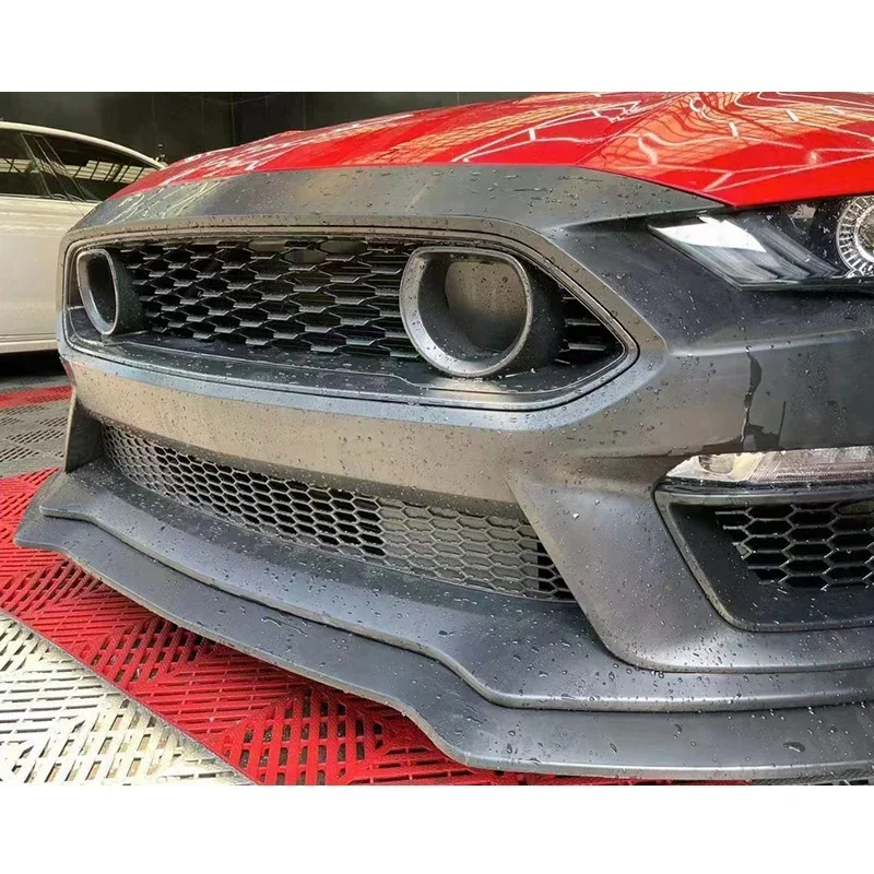 ABS Koolstofvezel Voorbumper Grille Lip Splitter Spoiler Diffuser spatbord Guard Body Kit Voor Ford Mustang 2018-2023