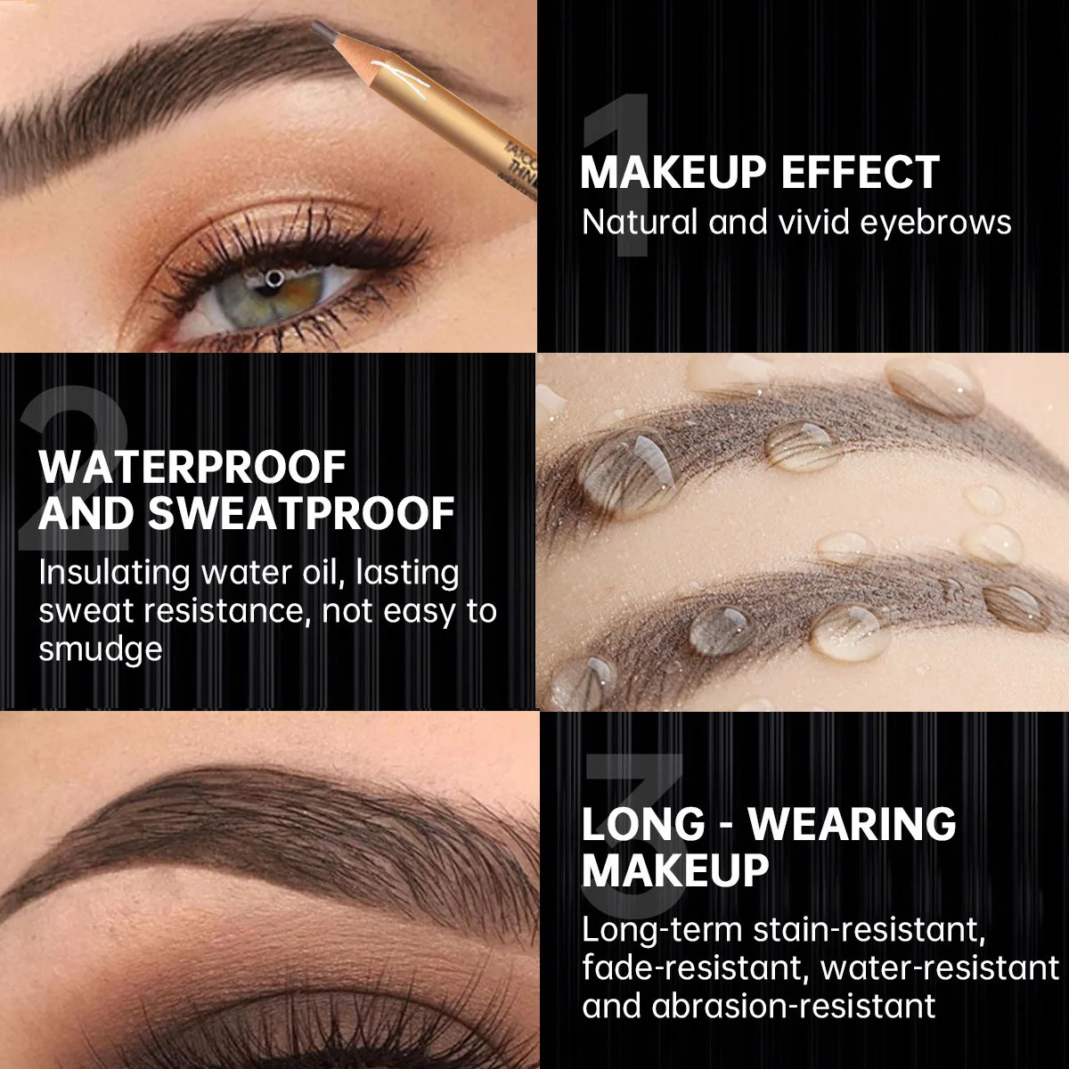 Nieuwe professionele microblading potlood permanente wenkbrauwpotlood tattoo waterdichte kunst tint make-up wenkbrauw pen versterkers cosmetische