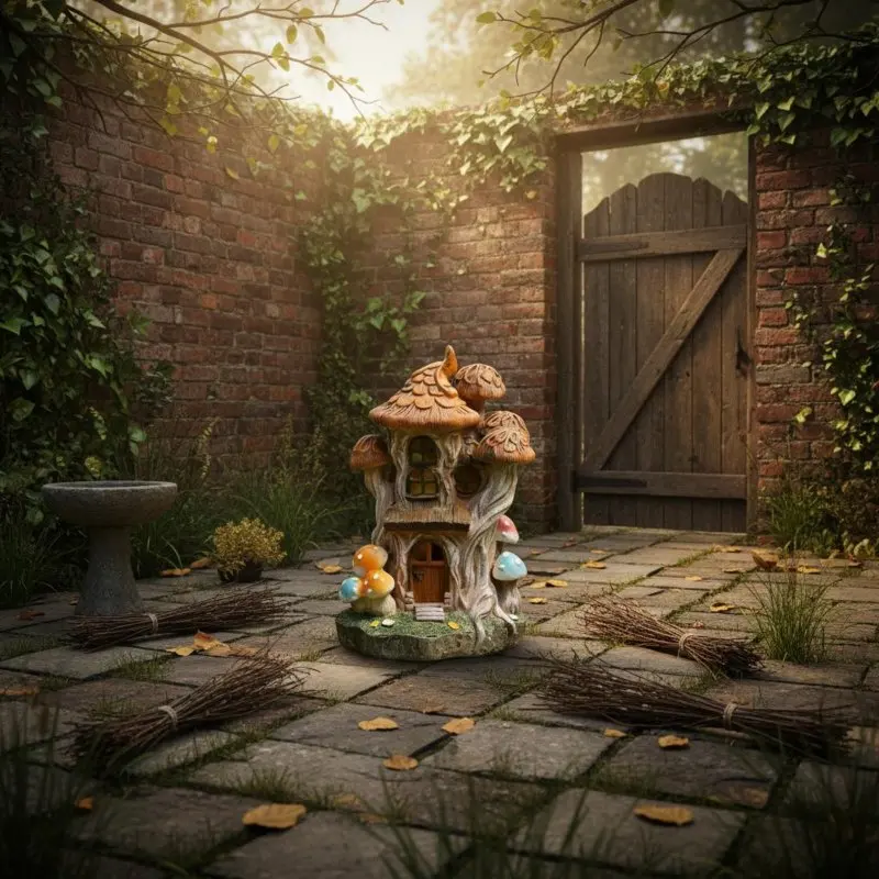 

Солнечный светящийся домик-грибок, устойчивый к непогоде, водонепроницаемый, для сада