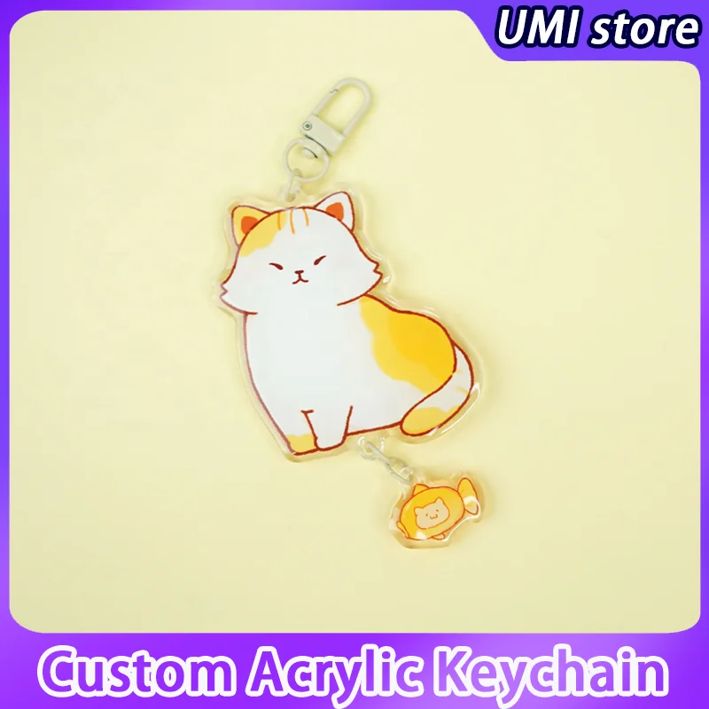 Custom Keychain Charms Acrylic Key Chain Photo Customized Anime Hologram Clear Epoxy Personalized Designer Car Keychains Gift