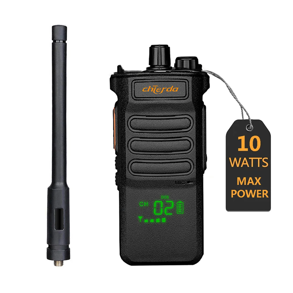 Walkie-talkies de 10 vatios para adultos, Radios bidireccionales, transceptor de Radio Ham portátil con batería de iones de litio de 2500 mAh para