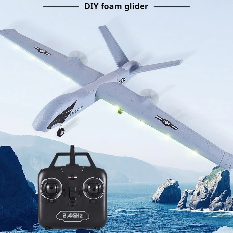 Nuevo Z51 Control remoto espuma ala fija avión planeador luchador modelo de juguete para niños fácil montaje juego al aire libre aviones RC