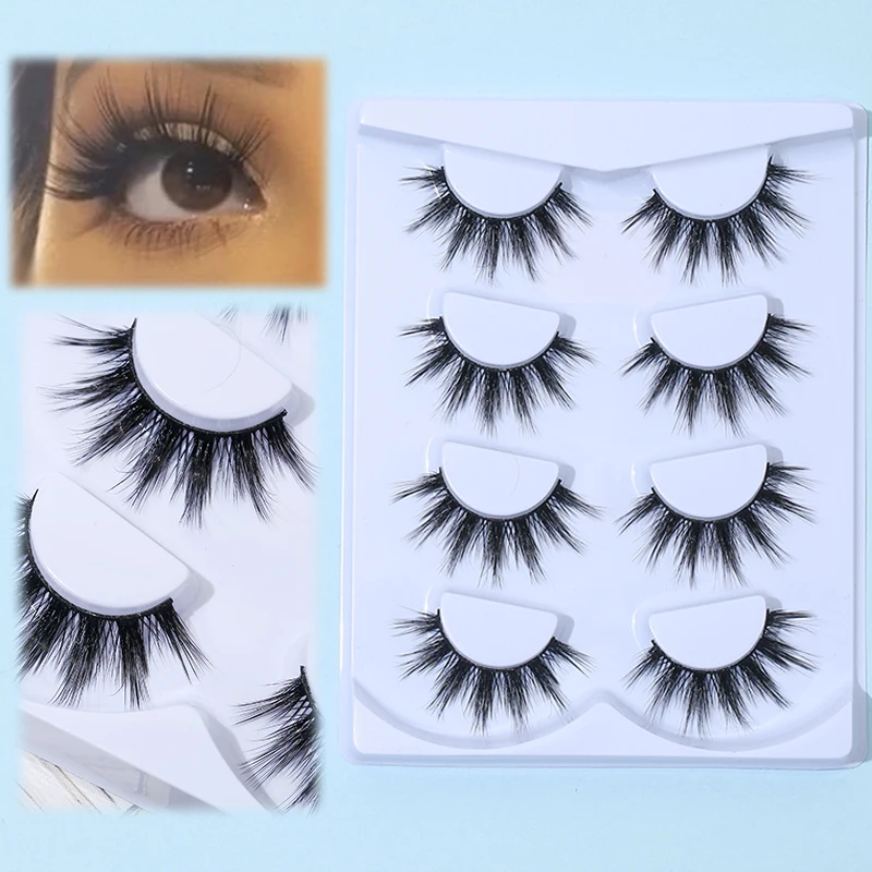 4 Pairs of Thick Comic Eyelashes