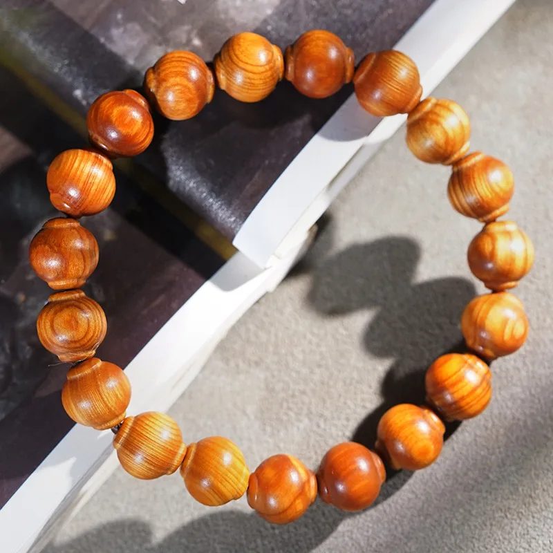 Taihang Thuja Orientalis Bracelet Aged Red Oil Lantern Beads High Oil Natural Fragrant Wood Prayer Beads Hand Chain Gifts