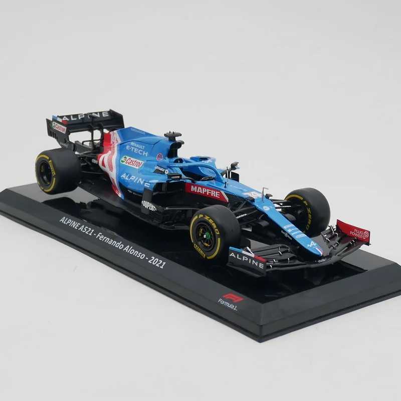 Ixo 1:24 Scale Diecast Alloy ALPINE A521 Fernando Alonso 2021 Racing Toys Cars Model Classic Adult Gifts Souvenir Static Display