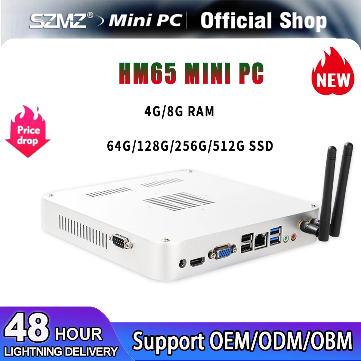 SZMZ Mini PC Core i3 i5 i7 Processor DDR3L 4G/8G RAM 64G/128G/256G/512G SSD Windows10  Linux Gaming Desktop Computer, Gamer PC