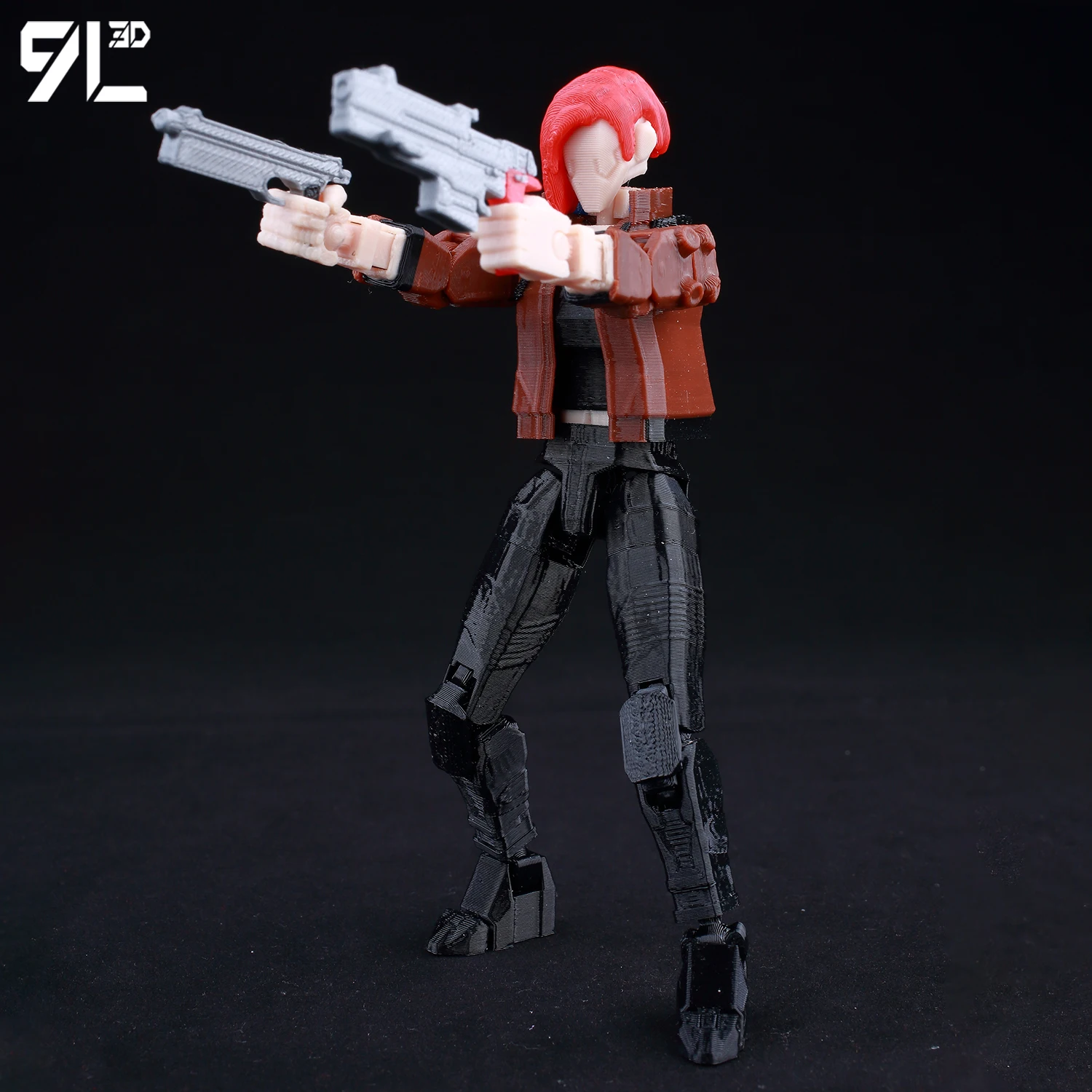 9L3D Neon Cyberpunk Female V Action Figure LUCKY13 Cybernetic Titan13 Multi-Jointed T13 Dummy13 Anime Collectible Model Toys