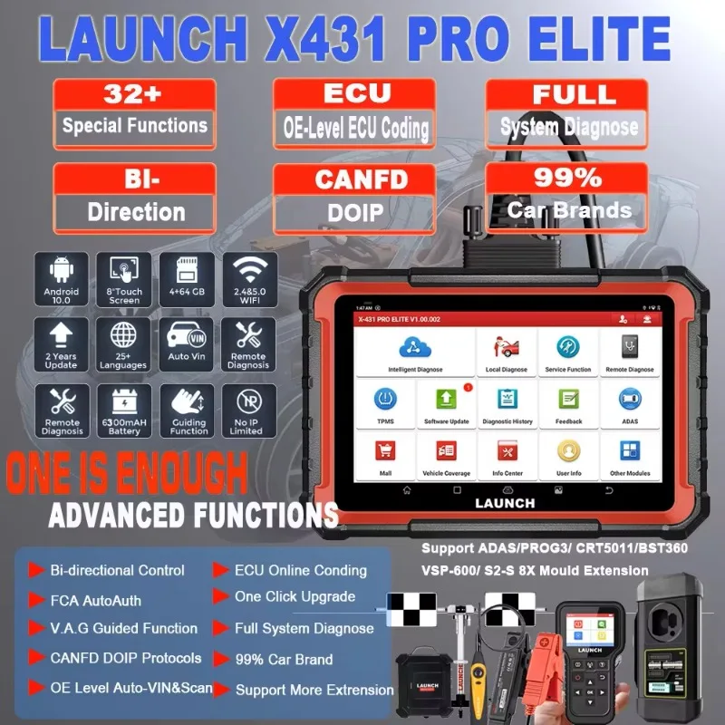 Upgrade version launch x431 elite pro full system OBD2 Scanner all in one auto diagnostic tool