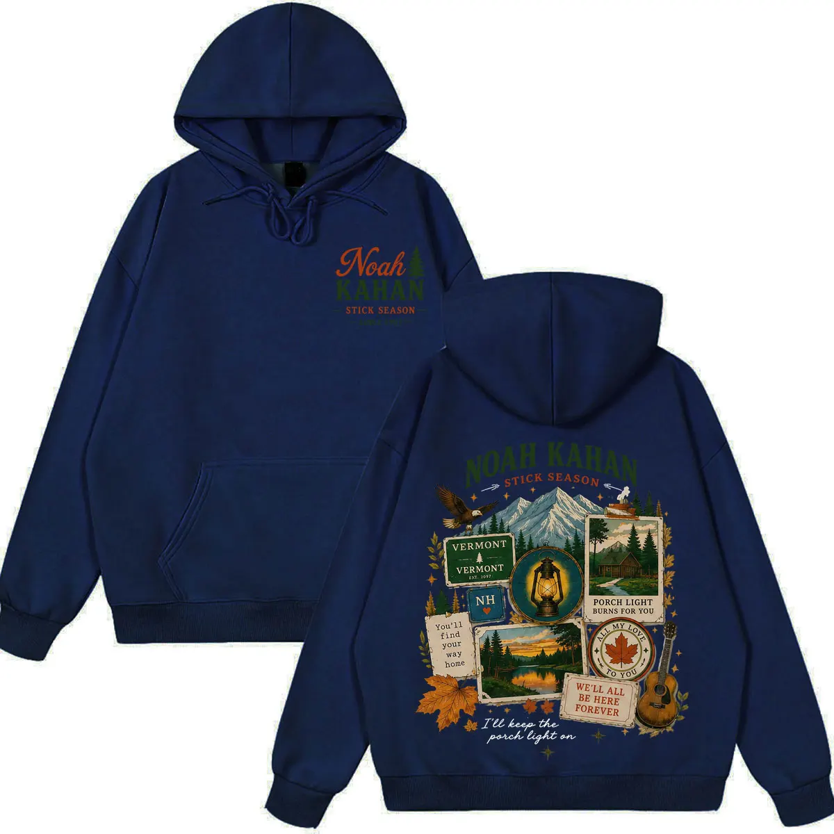 Noah Kahan The Great Divide Tour 2026 Grafikdruck-Hoodie für Herren und Damen, Hip-Hop-Sweatshirt mit langen Ärmeln, lässiger, übergroßer Pullover – Detail 6