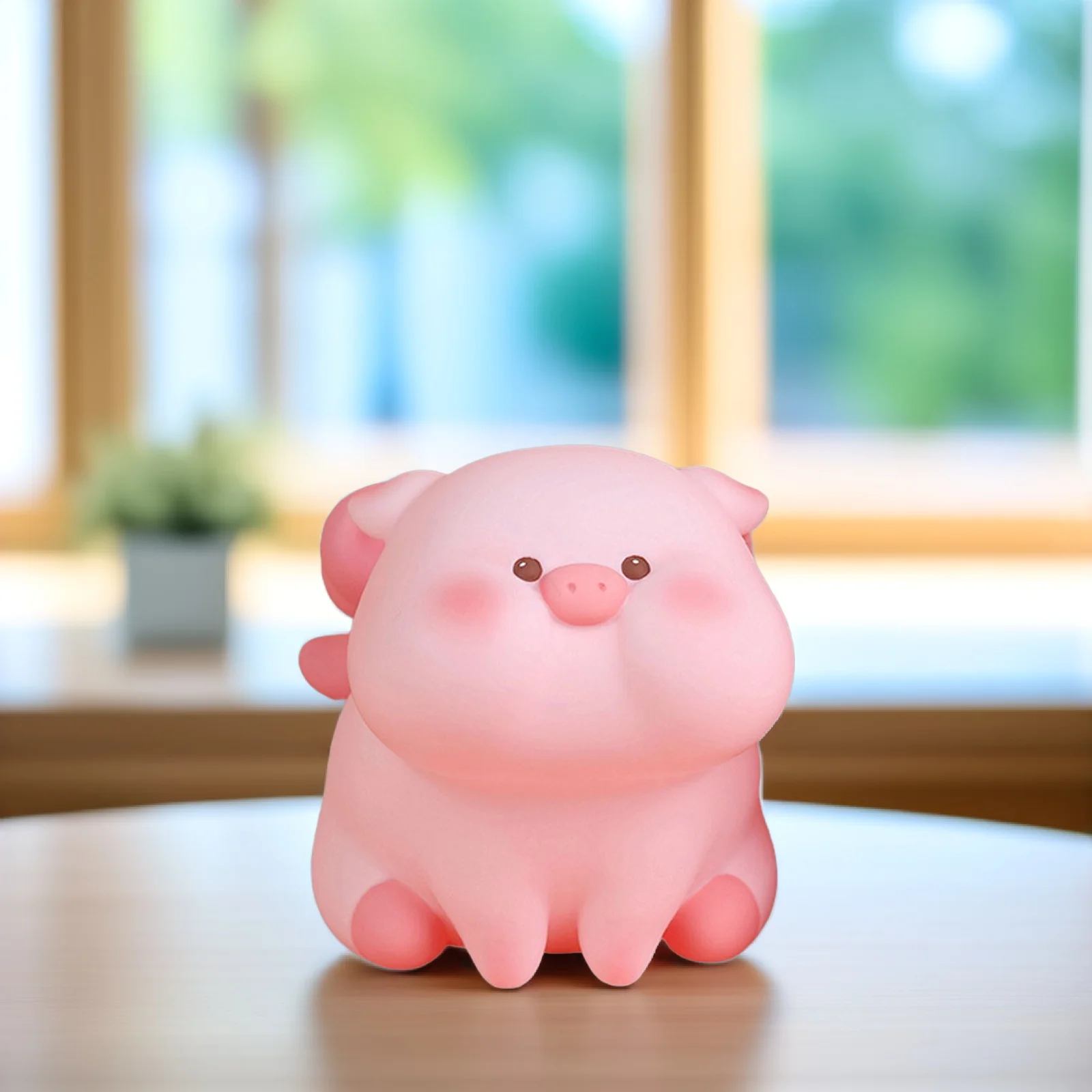 Piggy Bank Medium Size Vinyl Pig-Shaped Coin Saving Pot Desktop Decorative Storage Cute Money Box For Kids Birthday Gift