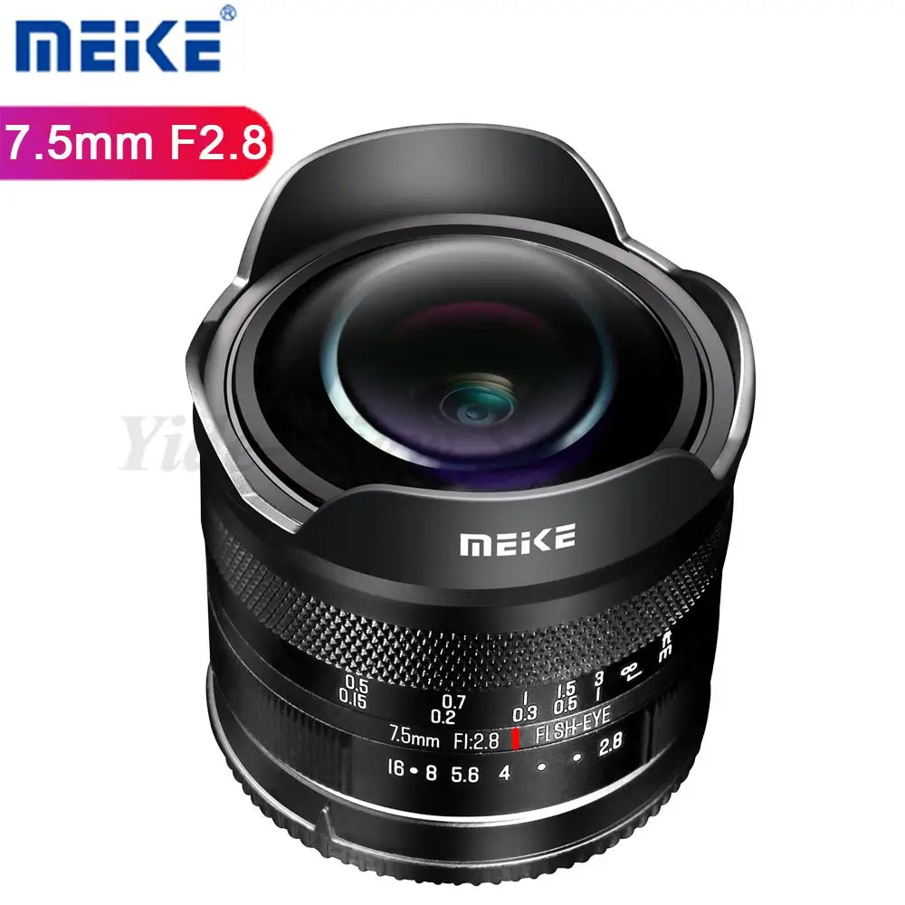 Meike 7.5mm F2.8 Aps-C Manual Focus Fisheye lens For M43/E/X/Z/EFM Mount camera Like A9II A7IV a7SII A6600 A7R3 A7RIII A7 X-H1