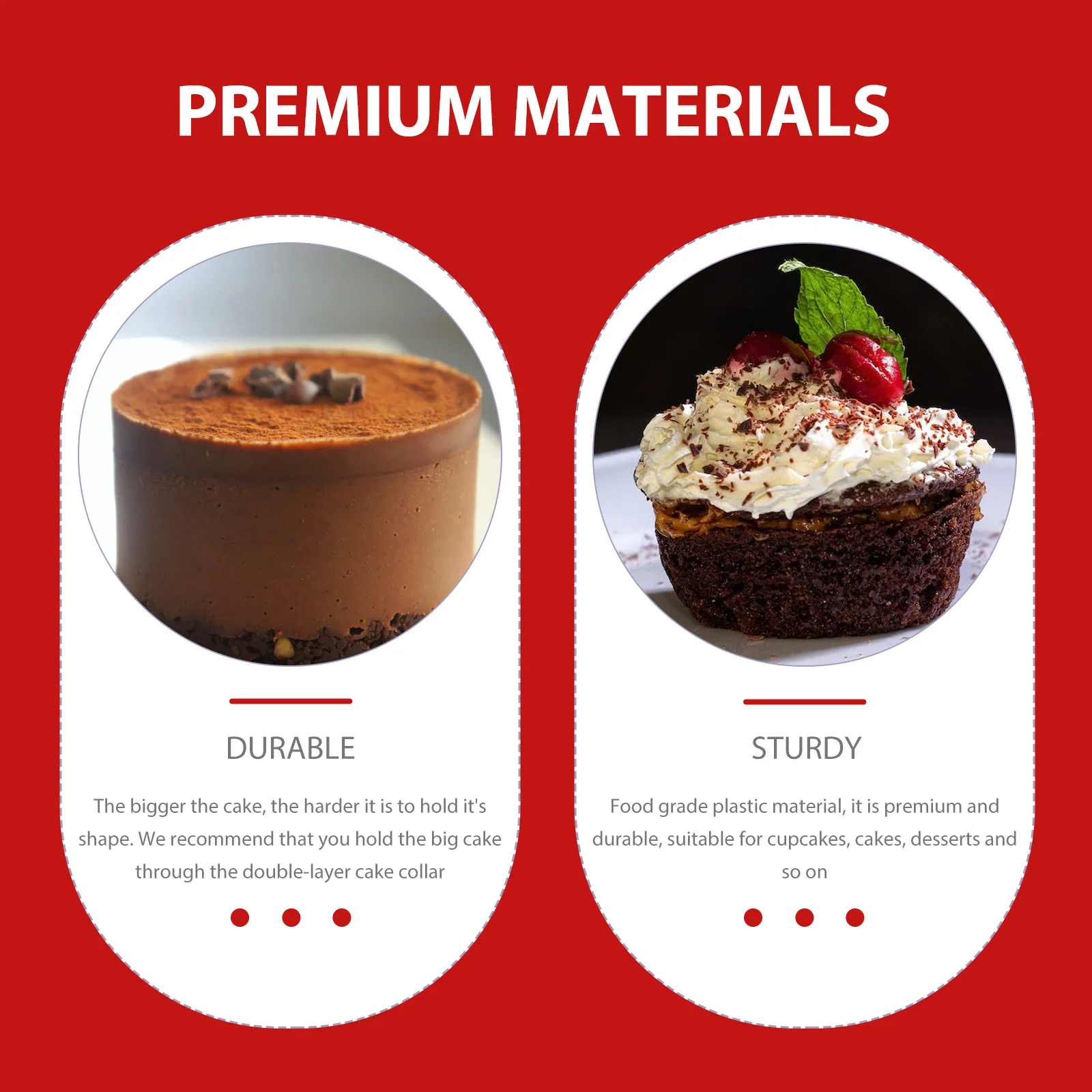 3 Rolls Cake Christmas Border Wrappers Packaging Surrounding Edge Accessory Cupcake Collar Wrapping Tool Mousse Packing Decor