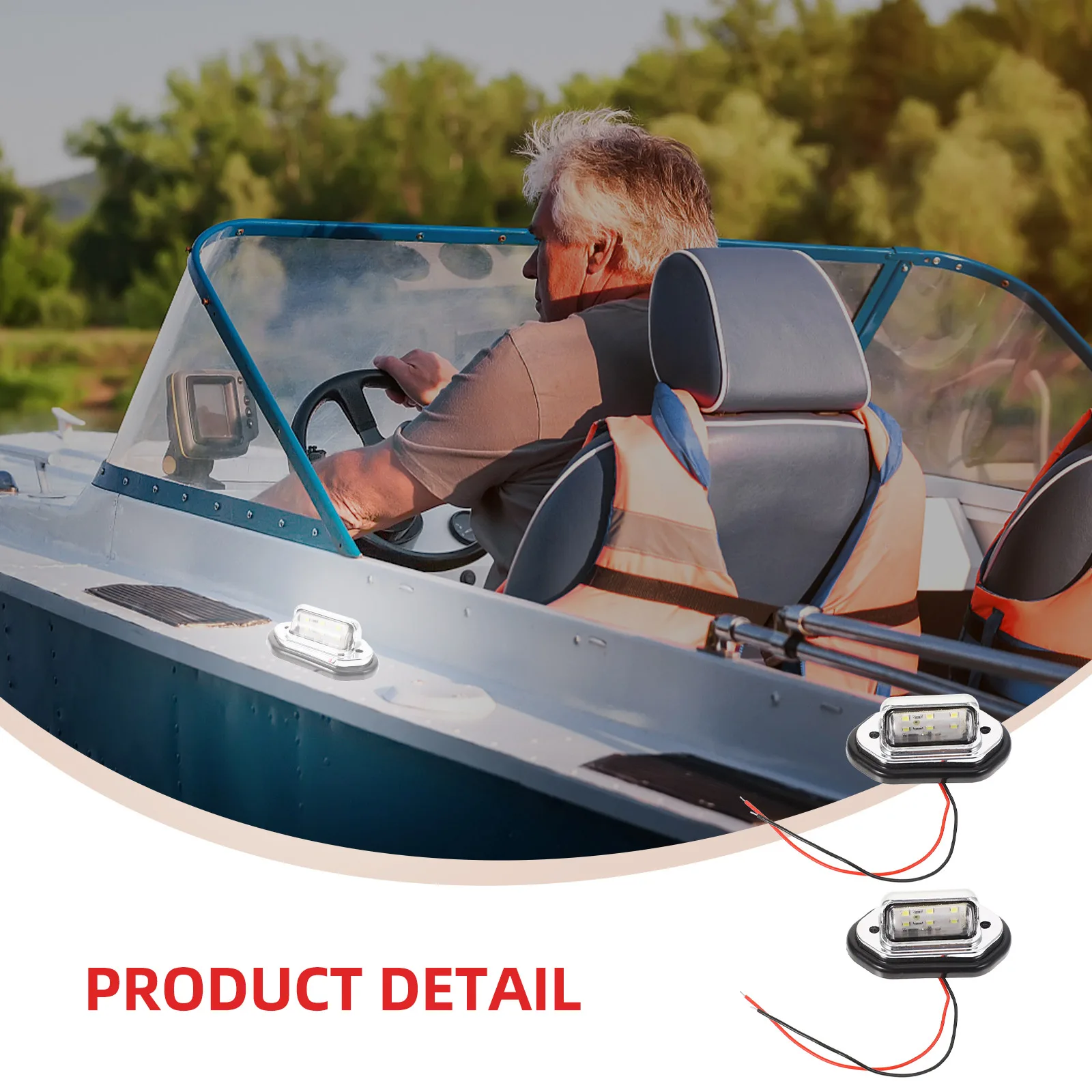 

2pcs 6 Led Waterproof Signal Tail Boat Navigation Light For Yacht Marine Lights Universal Led Boat Light Durable Easy