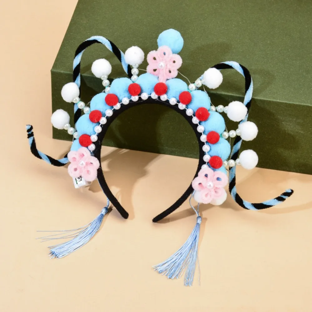 

Beijing Opera Twisted Stick Headband Kit Traditional Opera Chinese Style Handcraft Hair Hoop Kit Cute Funny