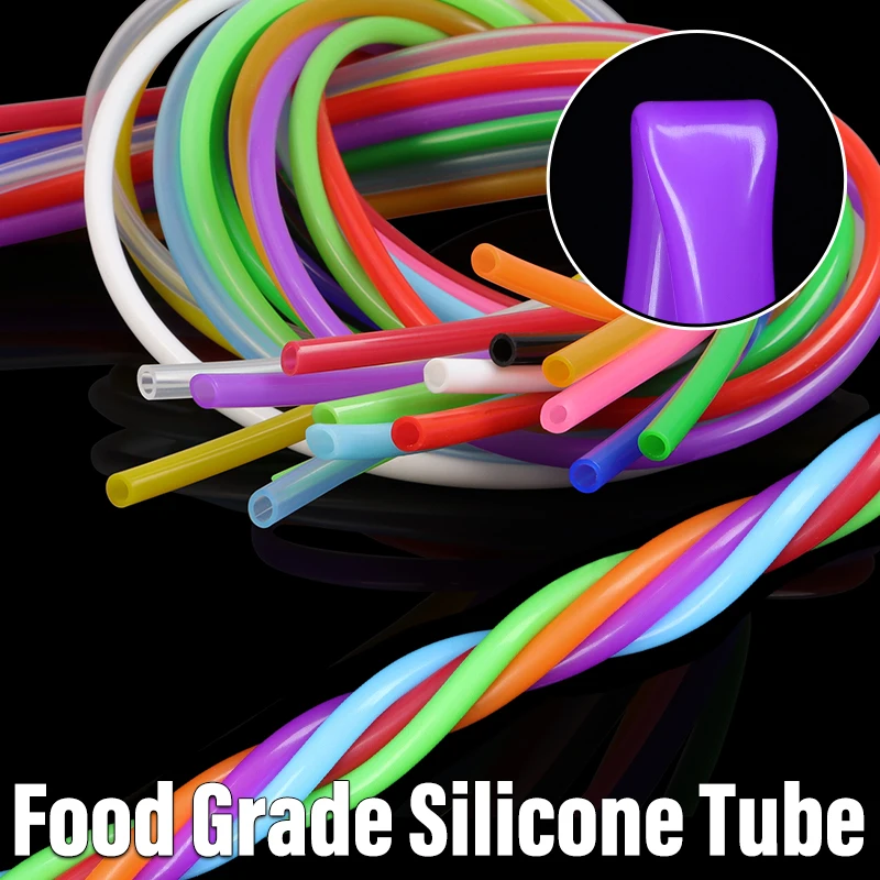 1M Flexible Rubber Hose Food Grade Silicone Tube ID 1 2 3 4 5 6 7 8 9 10 12 14 16 18 20 25 32mm Aquarium Coffee Drink Water Pipe