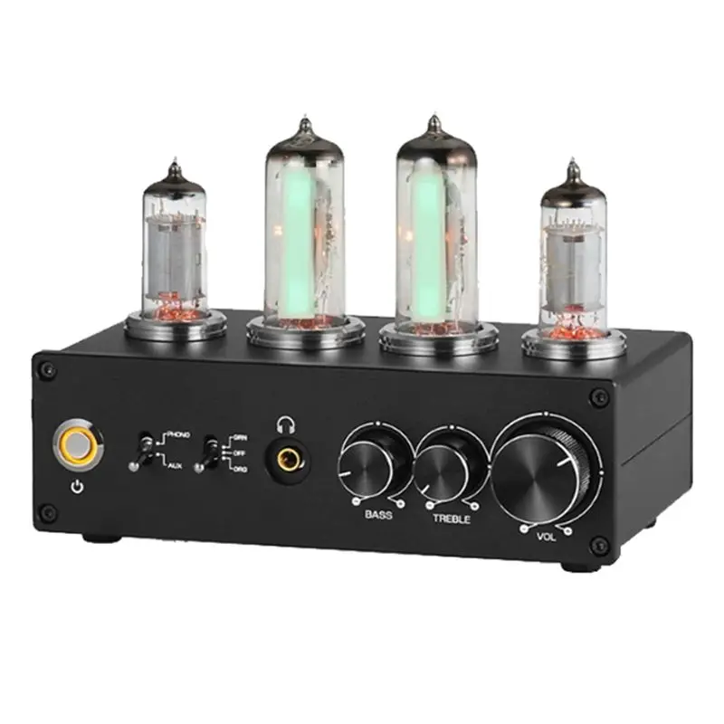 AB25-T9 Mini 6E2 MM/MC Phono Stage Turntable Preamp Hifi Stereo Audio Vacuum Tube Preamplifier Dekstop Headphone Amp