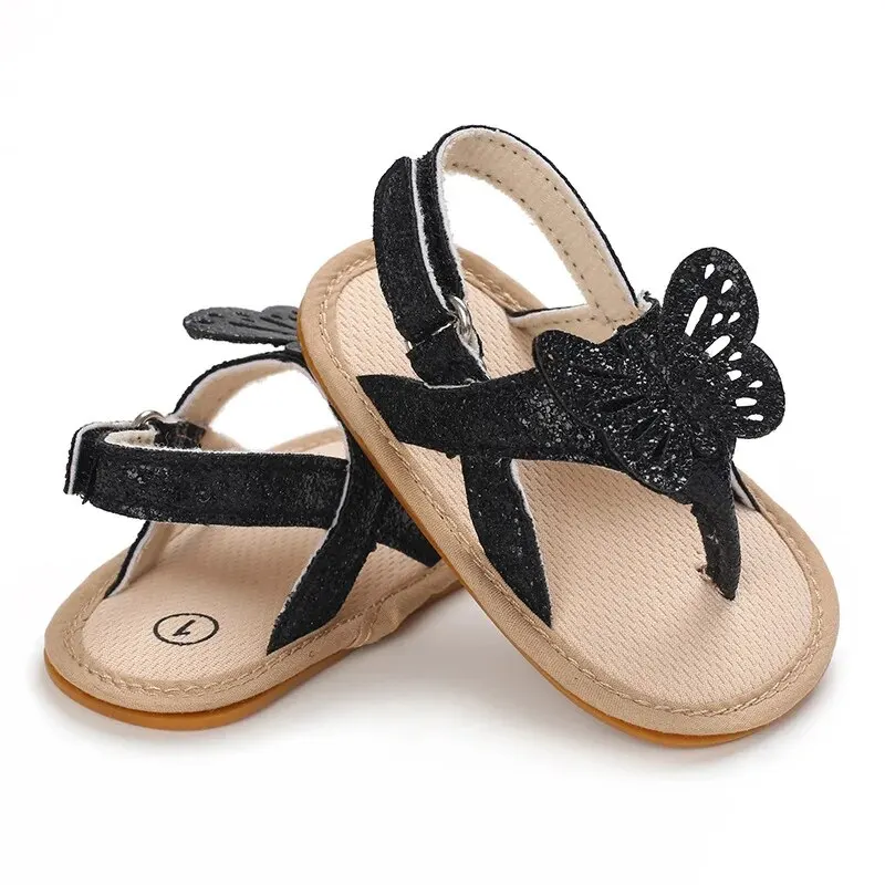 Meckior Summer Baby Shoes Newborn Cute Bowknot Girls Garden Sandals Anti-slip Soft Cotton Sole Flat Bottomed Shoes