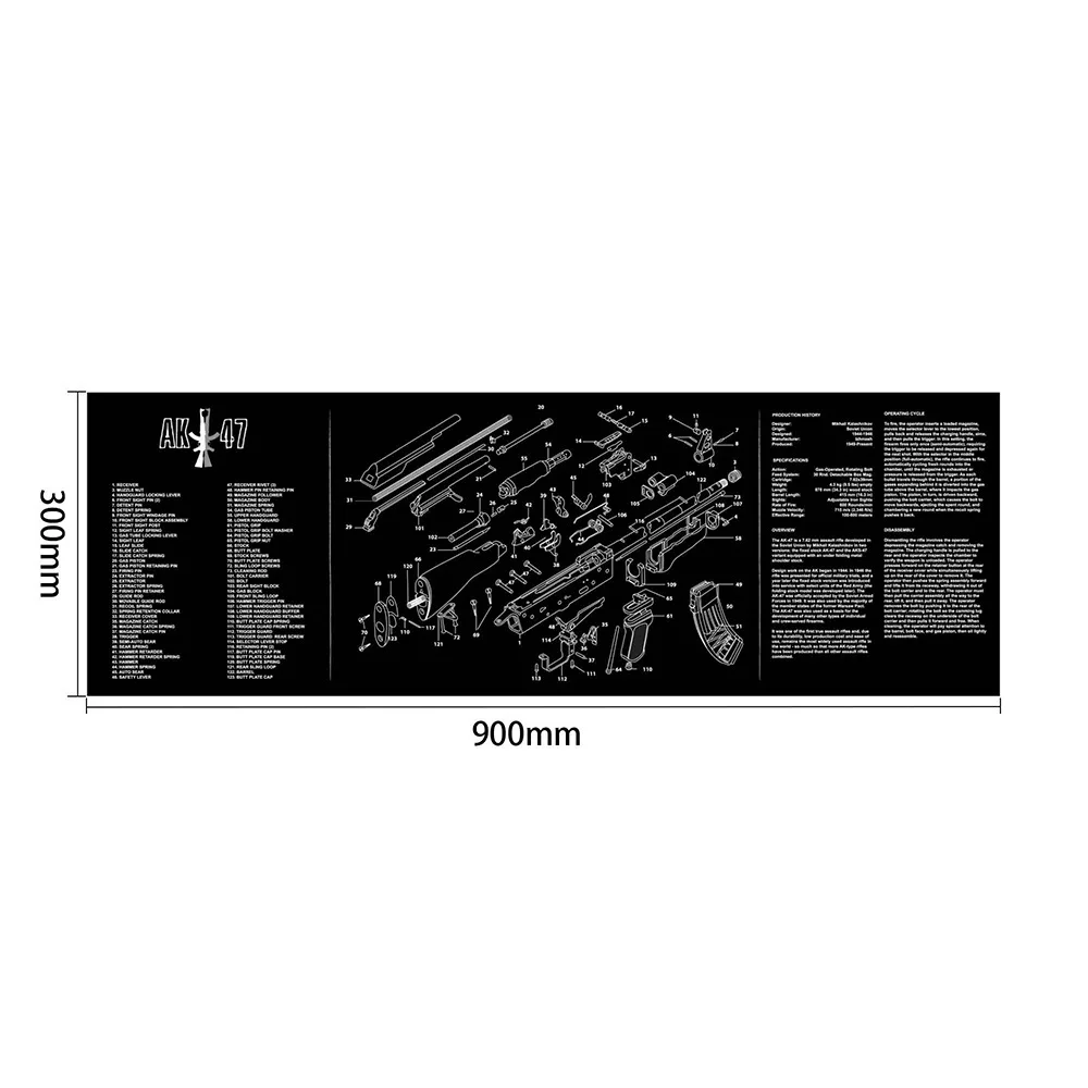 AR15 AK47 Pistolenreinigungs-Gummimatte Mauspad für Pistole GEN5 Glock 17 19 1911 Beretta 92 P320 CZ 75 CZ SHADOW 2 HK USP Zubehör