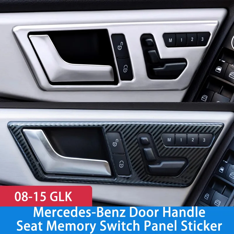 

Внутренняя панель автомобиля, дверная ручка, чаша, накладка из углеродного волокна, подходит для Mercedes Benz GLK350 300 260 X204, декоративные наклейки