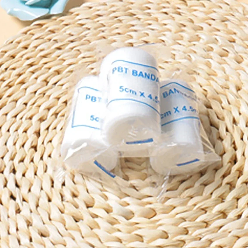 1 Rolle 5cm x 4m pbt elastischer Verband Erste-Hilfe-Kit Gaze Roll Dressing