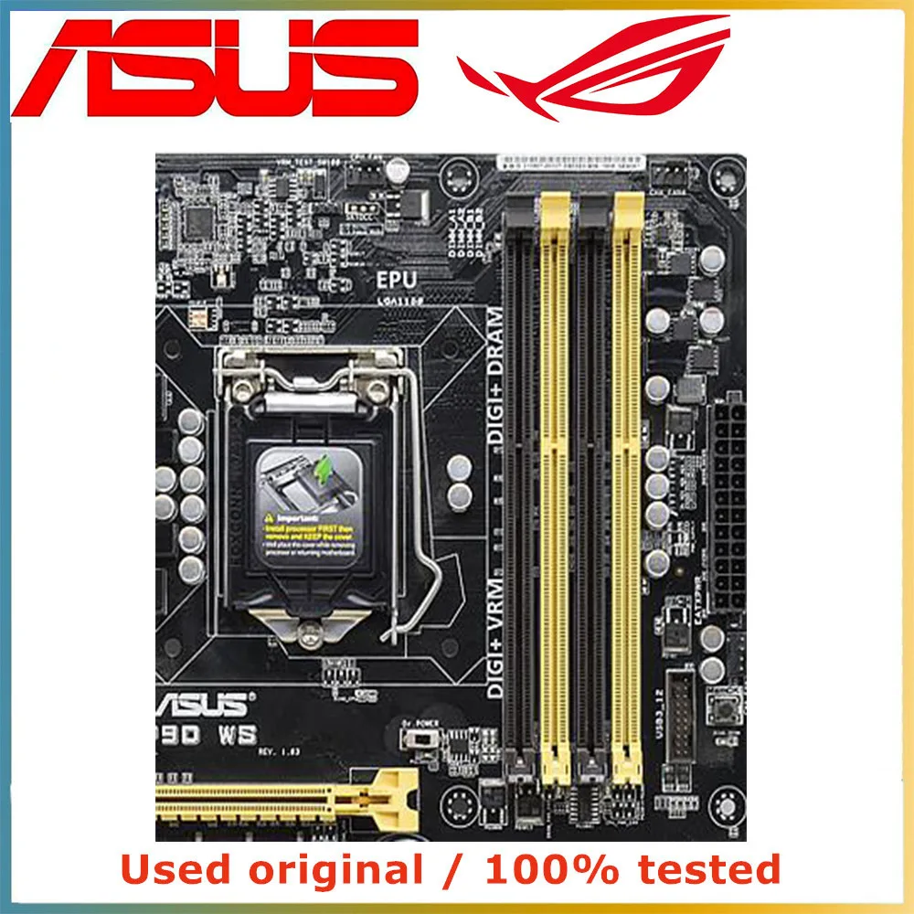 Placa-mãe para ASUS, Desktop Mainboard, SATA III, PCI-E 3.0, X16, LGA 1150, DDR3, 32G, Z97, P9D, WS