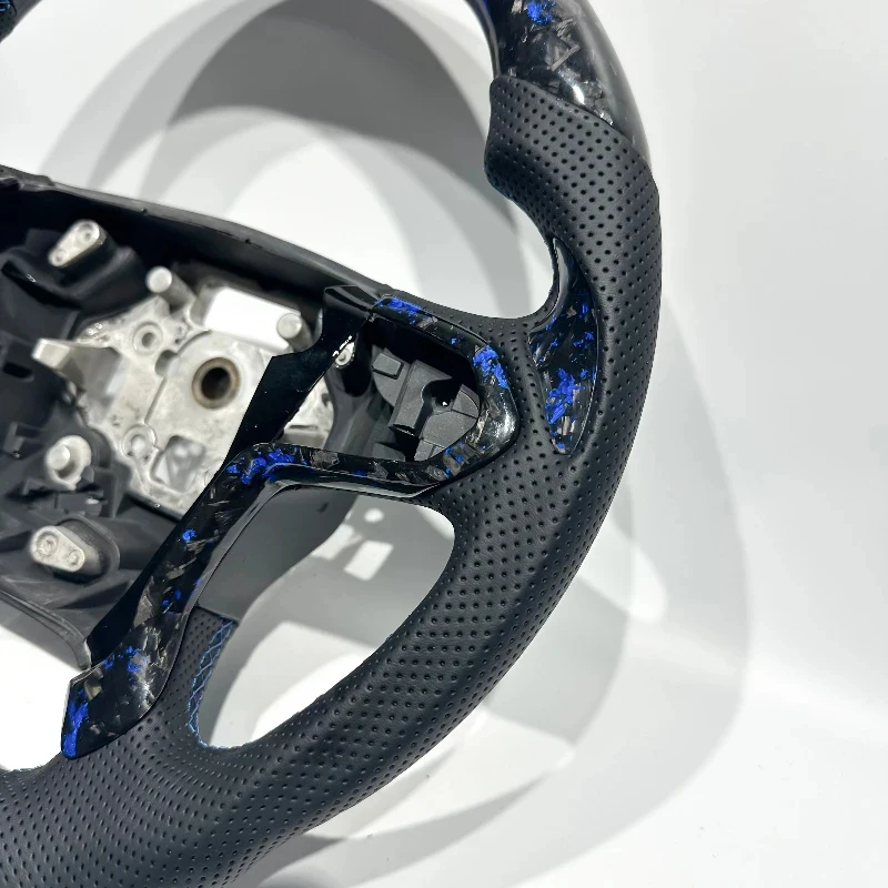 

Suitable Aggressive Blue Forged Carbon Fiber Steering Wheel