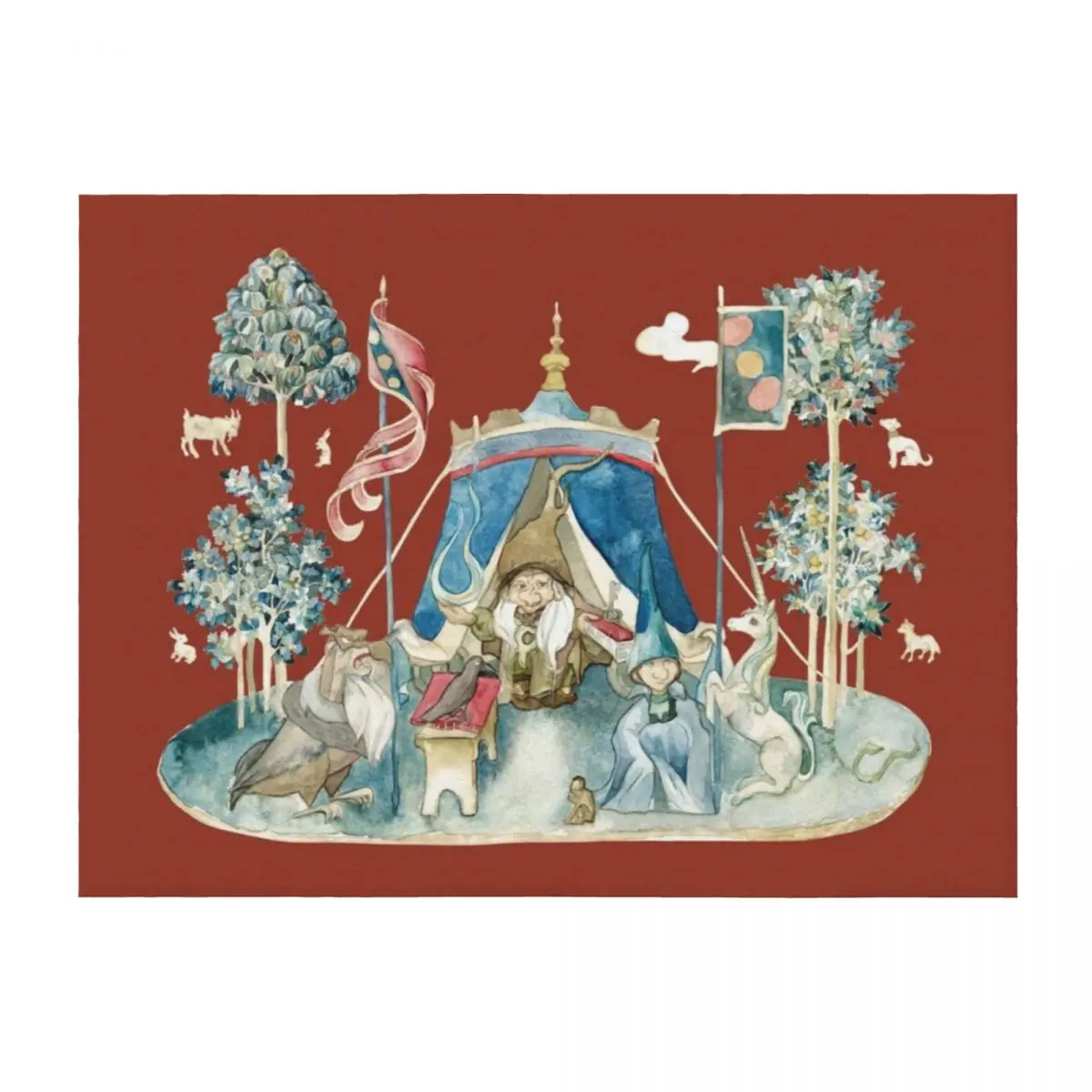 

The Last Unicorn - Two Sides of Magic medieval design Throw Blanket Decorative Beds Warm For Decorative Sofa Designers Blankets