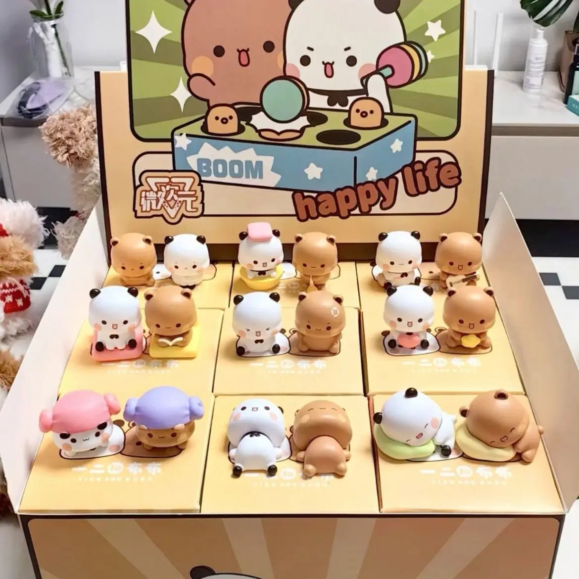 

Новая оригинальная серия Panda Bubu And Yier, серия Daily Life, слепая коробка, игрушки, милая мультяшная кукла-медведь панды, случайная слепая коробка, подарок для детей