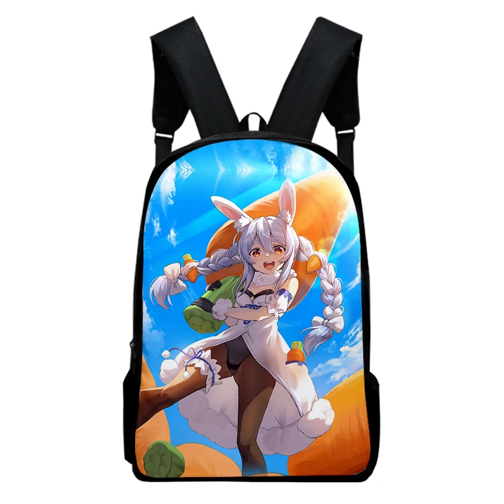

Popular Youthful Funny Hololive Usada Pekora Student School Bags Notebook Backpacks 3D Printed Oxford Waterproof Travel Bags