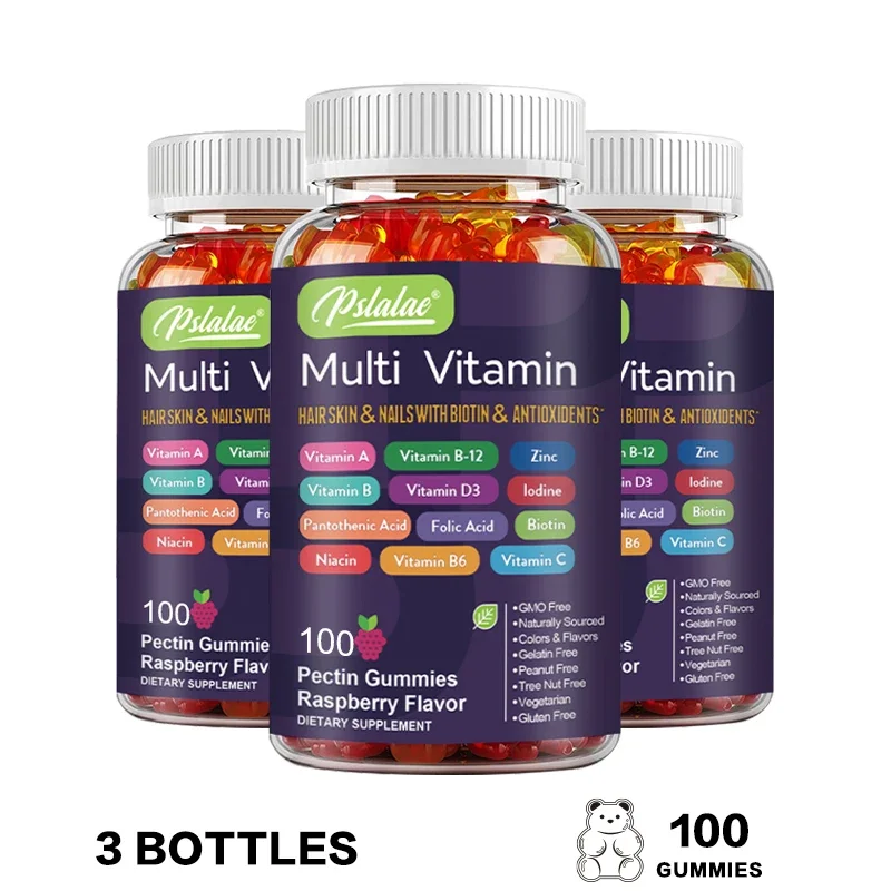 Multivitamin Gummies - Enhances Energy Levels, Immune Support, Antioxidant - with Vitamins and Minerals