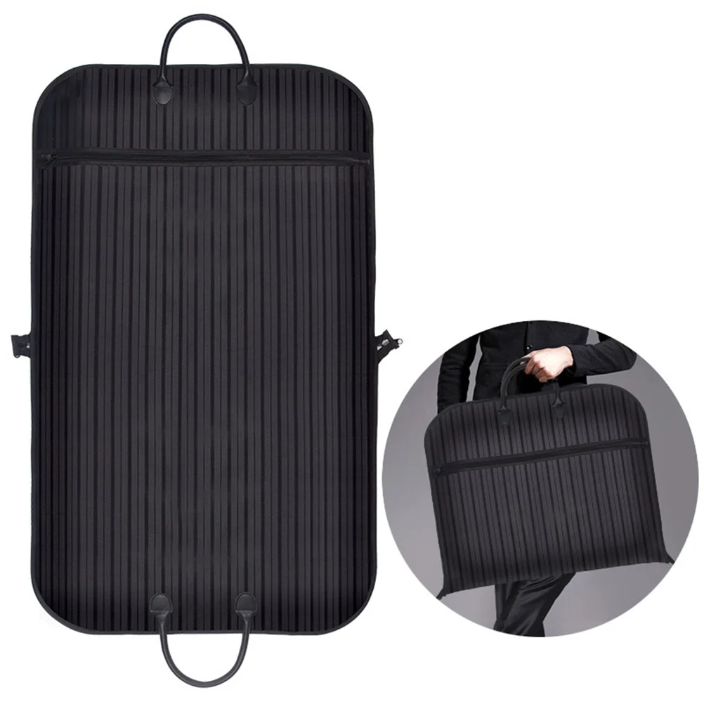 

Oxford Cloth Suit Cover Striped Suit Coat Bag Clothing Storage Bag Breathable Garment Suit Cover Clothes Dress Carrier Bag with