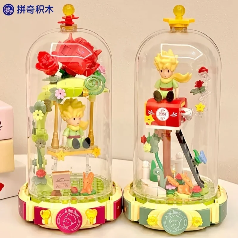 

Little Prince Building Blocks Only Rose Eternal Series Romantic Scenes Boy Girl Assembly Toys Splicing Model Ornaments Gifts