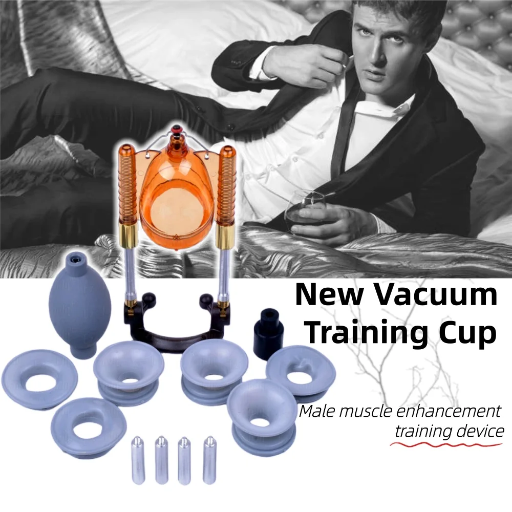 New Muscle Training Vacuum Pump Men's Exercise Stretcher Device Manual Massage To Increase Training Adjustable Bedroom Supplies