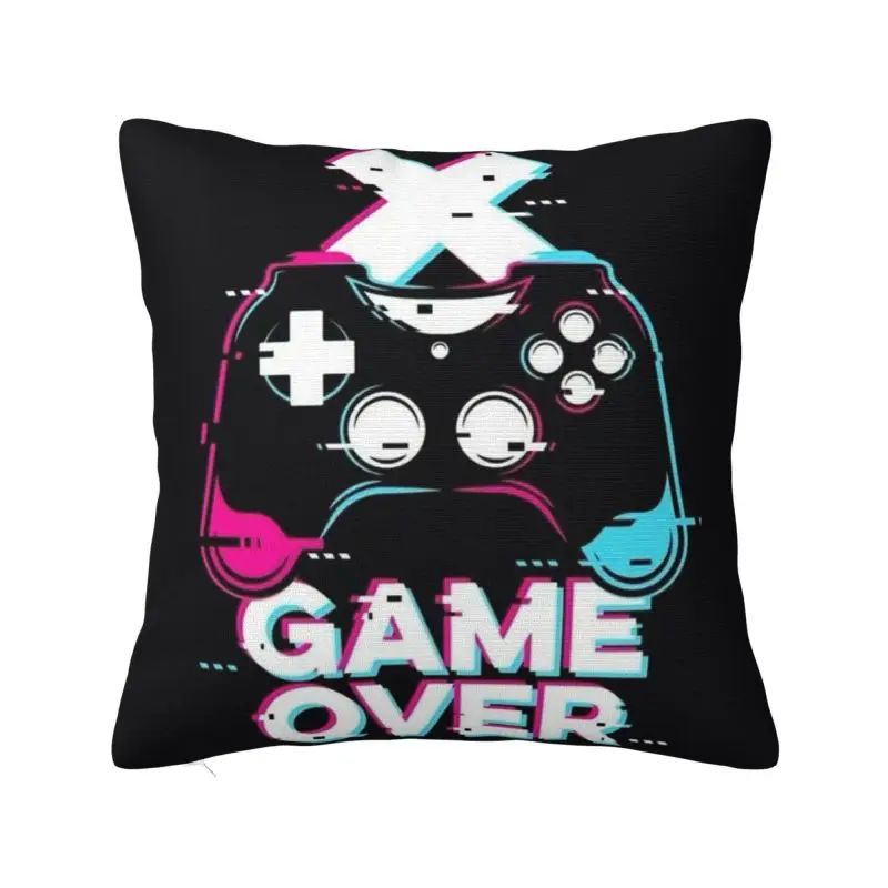 Custom Game Over Gaming Gamer Square Pillow Case Home Decorative 3D Double Side Printing Video Game Controller Cushion Cover