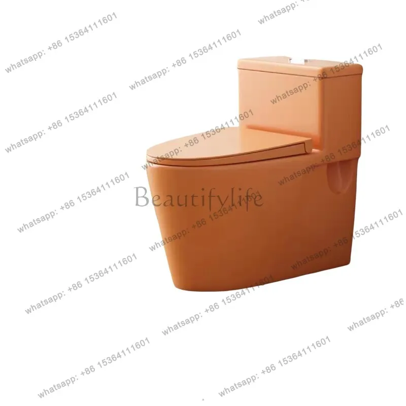 

Color wall toilet orange mint green pink sky blue gun gray integrated toilet