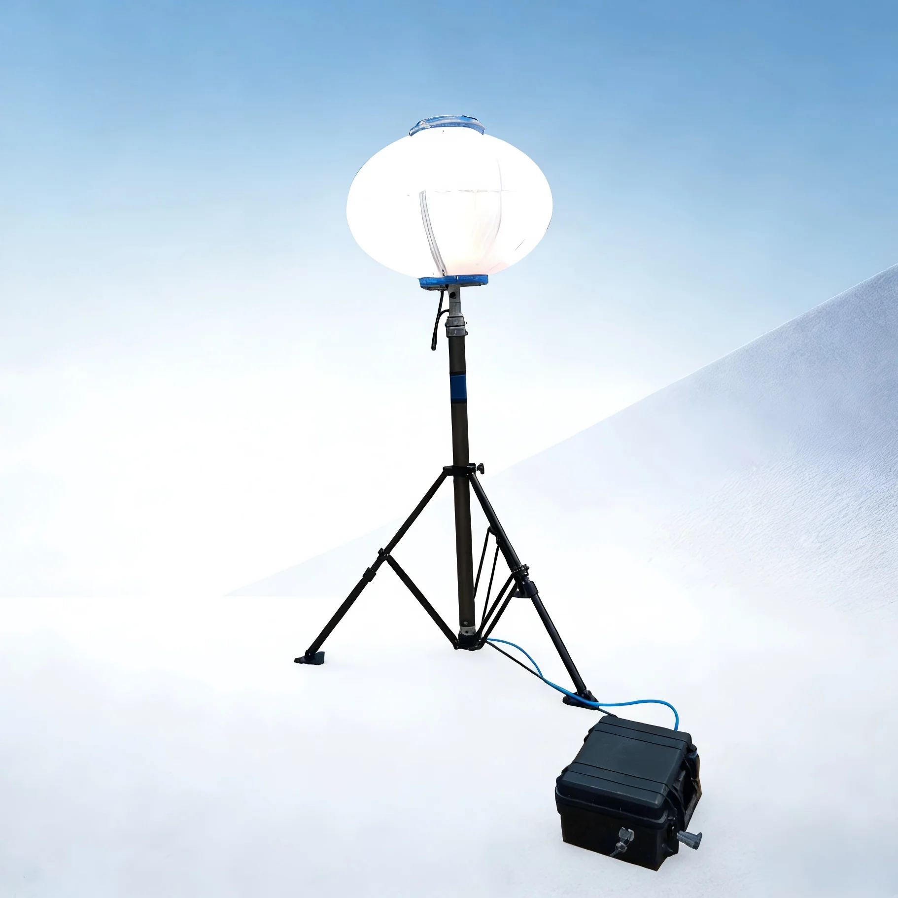 China Factory 1000W Metal Halide Inflatable Balloon Light Tower | Portable Tripod-Mounted Lighting Solution
