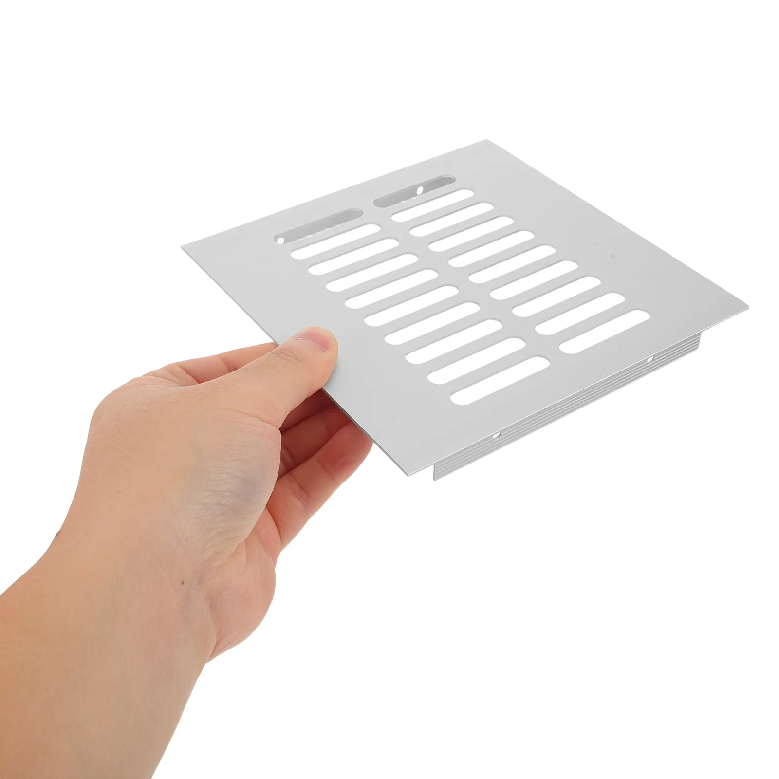 4Pcs Premium Aluminum Alloy Cabinet Vent Grille Square Louvered Air Vent Cover for Kitchen Wardrobe Closet Shoe Cabinet Bathroom