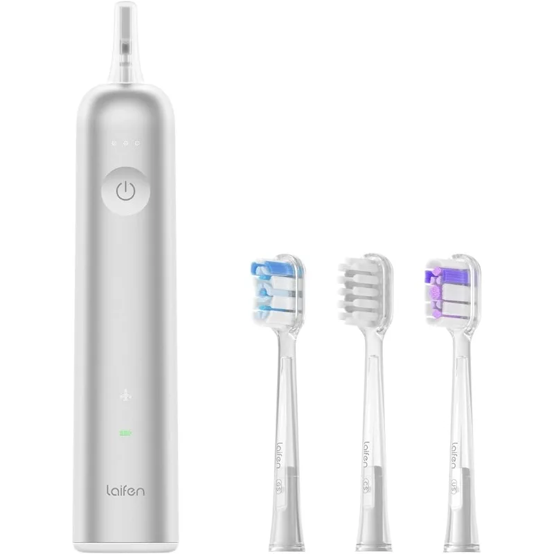 Laifen Wave Electric Toothbrush, Oscillation & Vibration Sonic Electric Toothbrush for Adults with 3 Brush Heads