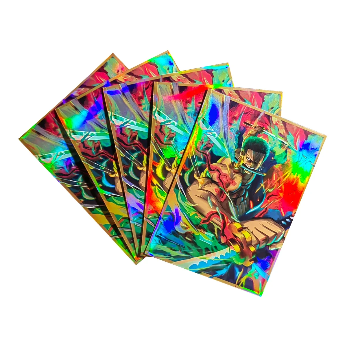 60PCS-TAS EEN STUK Kaart Mouwen Shanks Ace Zoro Nami Yamato Sabo Hancock Laser Shine Protector Case voor OPCG MTG TCG Game Card