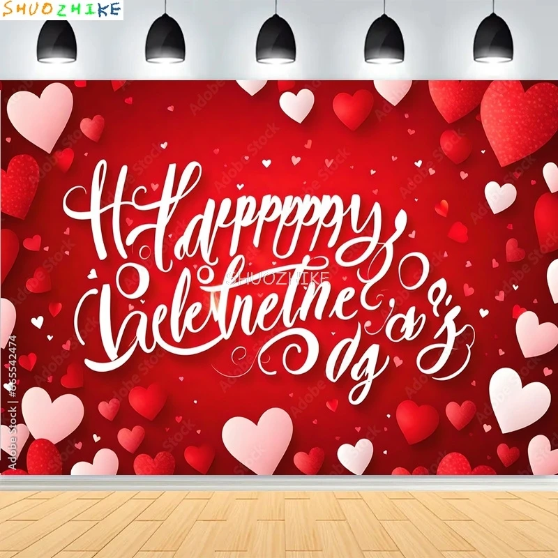 

Праздничный фон для фотосъемки ко Дню святого Валентина, 14 февраля, романтическая красная роза, сердце любви, свадебная вечеринка, фон BD-02