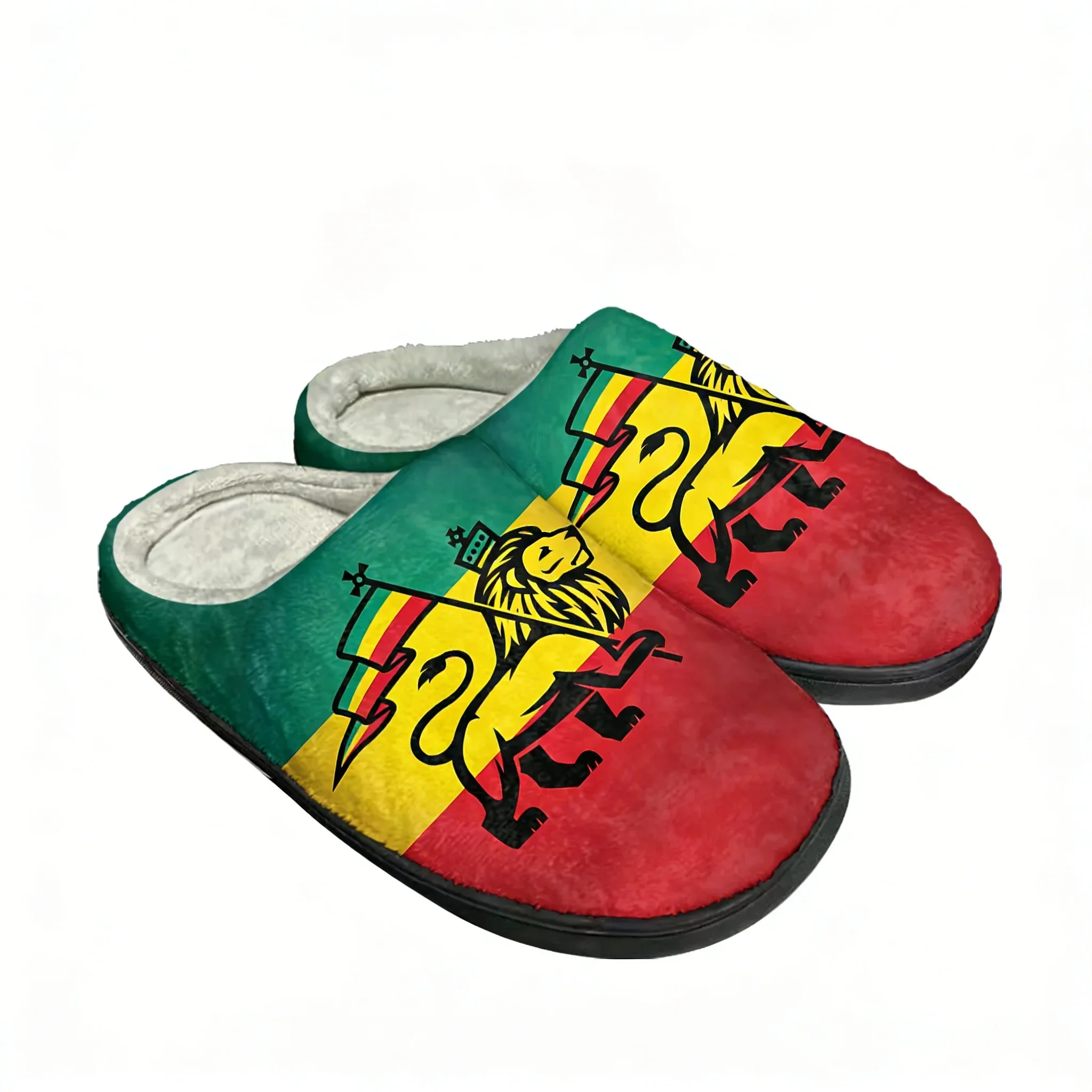 

Rastafarian Rasta Rastafari Lion Of Judah Home Cotton Custom Slippers Mens Womens Plush Casual Keep Warm Shoes Thermal Slipper