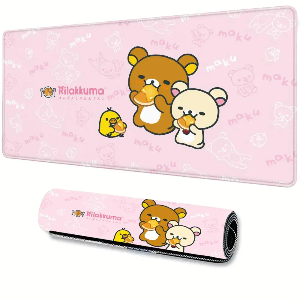 

Kawaii Game Rubber Mat Cute Mousepad Non-slip Table Mat Anime Pink Rilakkuma Office Computer Accessories Speed Desktop Mouse Pad
