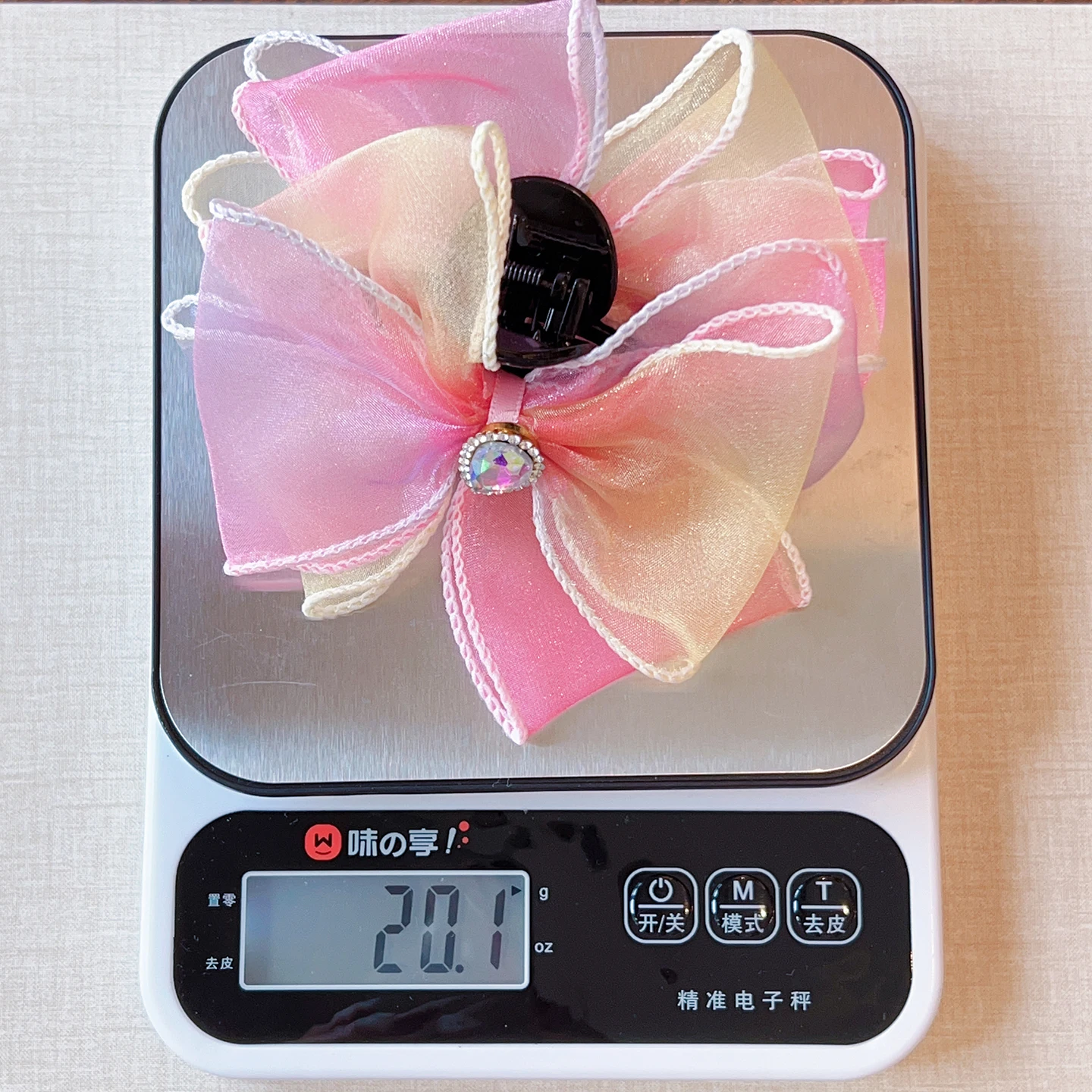 Neue elegante Haarspangen mit Farbverlauf, Tüll, Schleife, Schmetterling, Kristall, für Damen, Mädchen, Kinder, Kleinkinder, Party, Hochzeiten, Geschenk, Mode-Accessoires – Detail 9